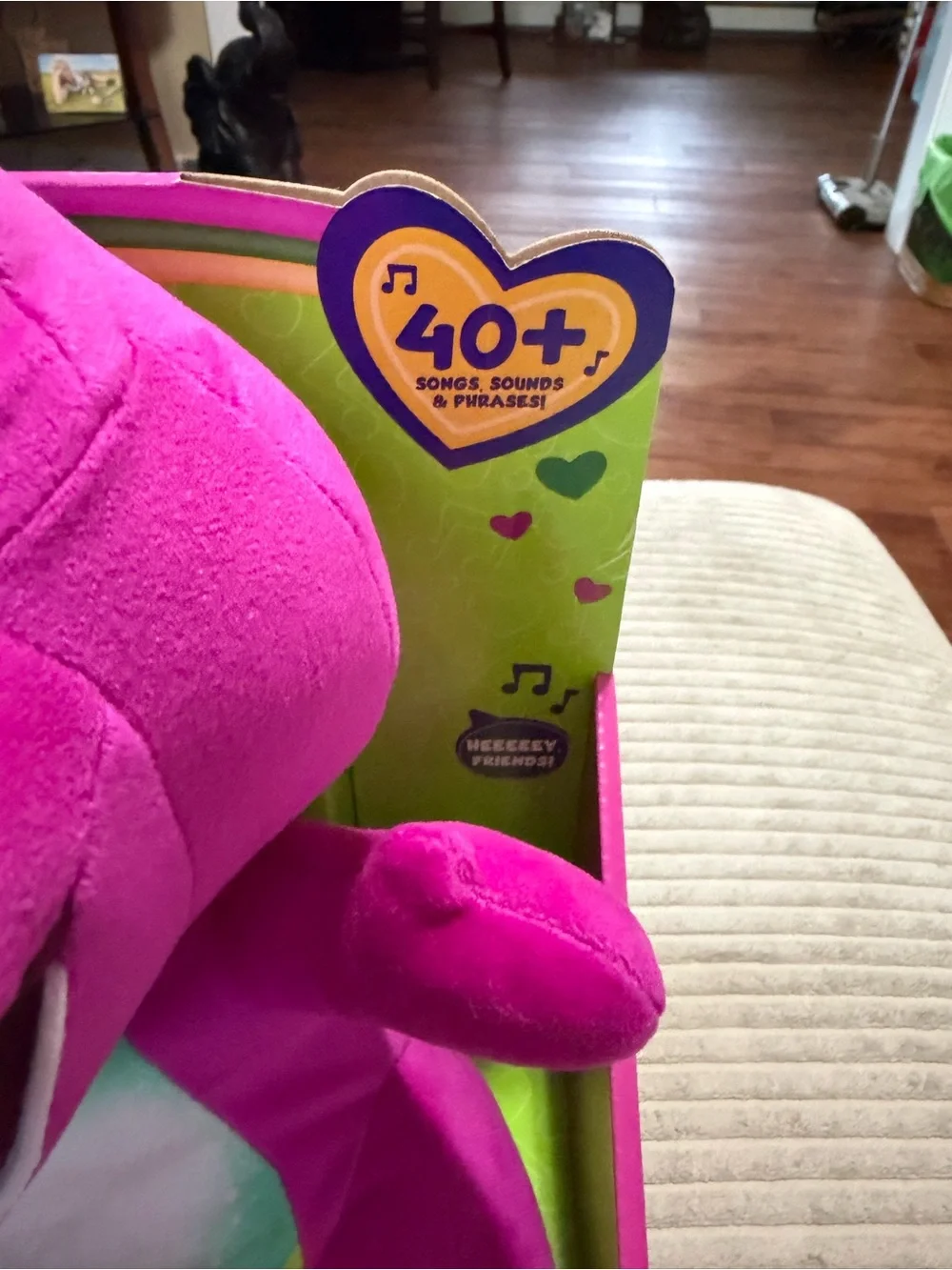 Fisher-Price Bright Pink Plush Dinosaur Learning Toy
